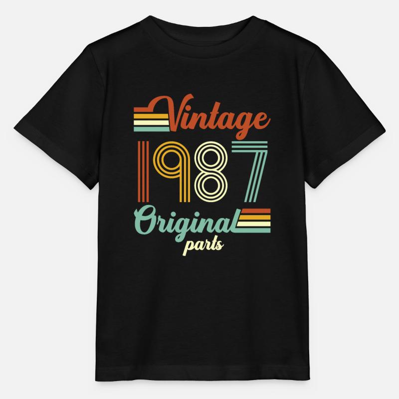 Millésime 1987 original - T-shirt bio MINI CREATOR Stanley/Stella Enfant - noir