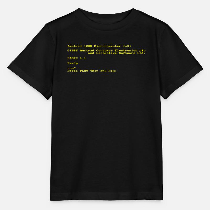 Interface rétro CPC 464 - T-shirt bio MINI CREATOR Stanley/Stella Enfant - noir