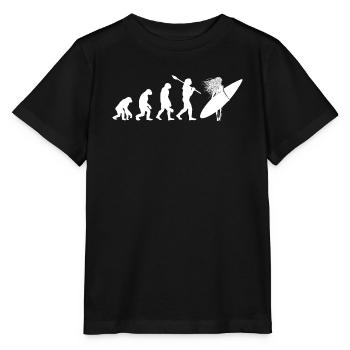 Surfing Evolution Female Surfer Silhouette Art - Stanley/Stella MINI CREATOR Kids’ T-Shirt - black - Front - Mikhail (115cm)