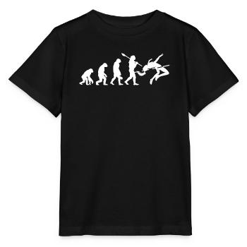 Art de silhouette d’athlète évolutif en saut en hauteur - T-shirt bio MINI CREATOR Stanley/Stella Enfant - noir - Devant - Mikhail (115cm)