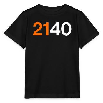 Typographie à offre fixe de Bitcoin 2140 - T-shirt bio MINI CREATOR Stanley/Stella Enfant - noir - Devant - Mikhail (115cm)