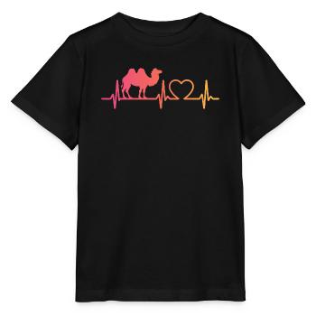 kamel herzschlag - Stanley/Stella Kinder T-Shirt MINI CREATOR  - Schwarz - Vorne - Mikhail (115cm)