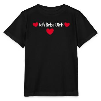 rotes Herz rot Herzen rot Herz Geschenk - Stanley/Stella Kinder T-Shirt MINI CREATOR  - Schwarz - Vorne - Mikhail (115cm)