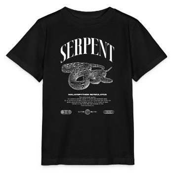 Python réticulé Reptile Keeper Streetwear - T-shirt bio MINI CREATOR Stanley/Stella Enfant - noir - Devant - Mikhail (115cm)