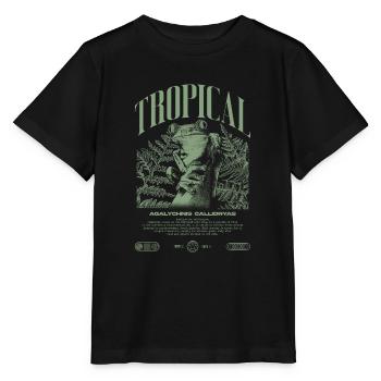 Rainette aux yeux rouges Amphibien de la forêt tropicale - T-shirt bio MINI CREATOR Stanley/Stella Enfant - noir - Devant - Mikhail (115cm)