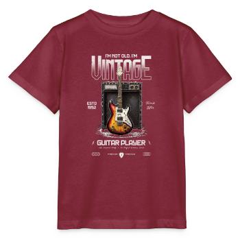 I'm Not Old I'm Vintage Retro 1952 Guitar Player - Stanley/Stella MINI CREATOR Kids’ T-Shirt - burgundy - Front - Kain (125cm)