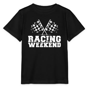 Voitures de week-end de course Symbole de course Drapeau - T-shirt bio MINI CREATOR Stanley/Stella Enfant - noir - Devant - Mikhail (115cm)