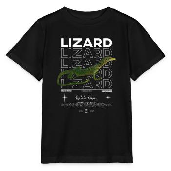 Grüner Baum Monitor Streetwear Lizard Keeper - Stanley/Stella Kinder T-Shirt MINI CREATOR  - Schwarz - Vorne - Mikhail (115cm)