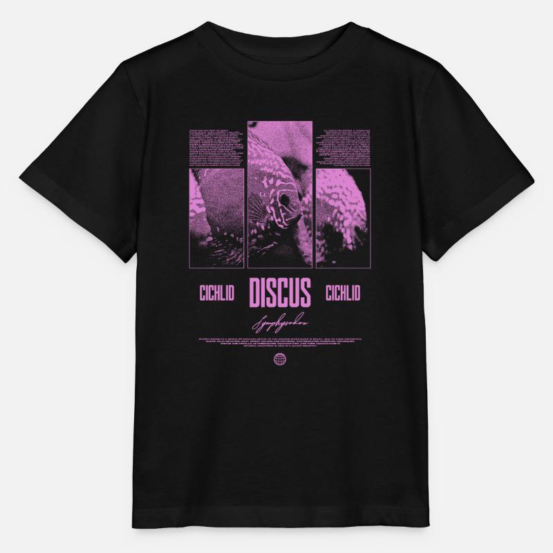 Discus Cichlidé Aquarium Fish Keeper - T-shirt bio MINI CREATOR Stanley/Stella Enfant - noir