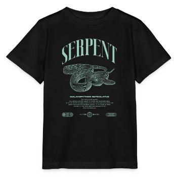 Gardien de reptiles python réticulé Streetwear - T-shirt bio MINI CREATOR Stanley/Stella Enfant - noir - Devant - Mikhail (115cm)