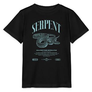Gardien de reptiles python réticulé Streetwear - T-shirt bio MINI CREATOR Stanley/Stella Enfant - noir - Devant - Mikhail (115cm)