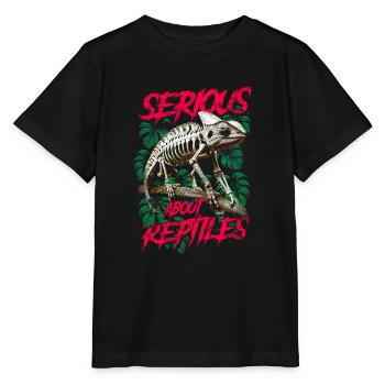 Sérieux au sujet des reptiles streetwear gardien de reptiles - T-shirt bio MINI CREATOR Stanley/Stella Enfant - noir - Devant - Mikhail (115cm)