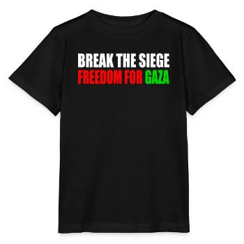 break the siege freedom for gaza - Stanley/Stella MINI CREATOR Kids’ T-Shirt - black - Front - Mikhail (115cm)