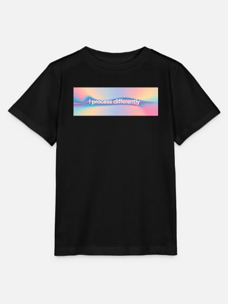 I process differently - Stanley/Stella Kinder T-Shirt MINI CREATOR  - Schwarz
