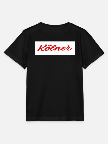 Kölner Roter Script-Logo Print - Stanley/Stella Kinder T-Shirt MINI CREATOR  - Schwarz