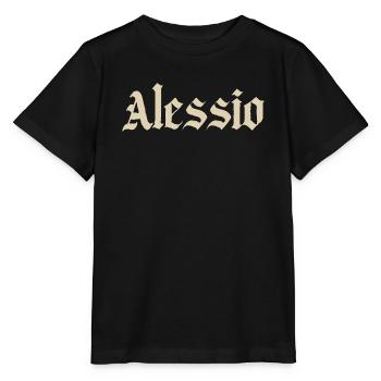 Alessio Gothic Vintage Logo - Stanley/Stella Kinder T-Shirt MINI CREATOR  - Schwarz - Vorne - Mikhail (115cm)
