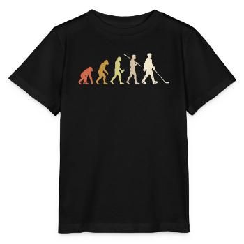 Hockey Evolution : Cadeau drôle de joueur de hockey - T-shirt bio MINI CREATOR Stanley/Stella Enfant - noir - Devant - Mikhail (115cm)
