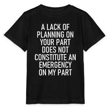Constitute An Emergency Funny Graphic - Stanley/Stella MINI CREATOR Kids’ T-Shirt - black - Front - Mikhail (115cm)