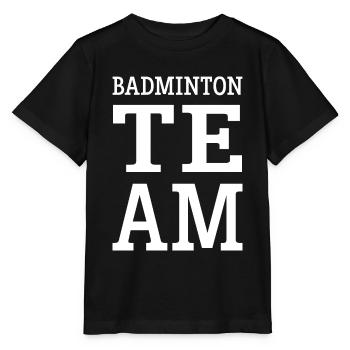 Badminton Team Mannschaft - Stanley/Stella Kinder T-Shirt MINI CREATOR  - Schwarz - Vorne - Mikhail (115cm)