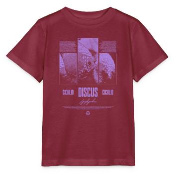 Diskusfisch Buntbarsch Aquarium Fischhalter - Stanley/Stella Kinder T-Shirt MINI CREATOR  - Burgunderrot - Vorne - Kain (125cm)