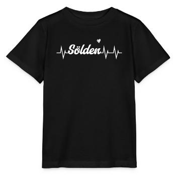 Sölden Heartbeat – Gletscherfeeling & Höhenmeter - Stanley/Stella Kinder T-Shirt MINI CREATOR  - Schwarz - Vorne - Mikhail (115cm)