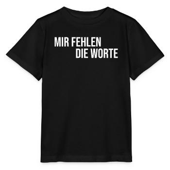 I'm at a loss for words - Stanley/Stella MINI CREATOR Kids’ T-Shirt - black - Front - Mikhail (115cm)