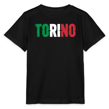 Turin, Italie - T-shirt bio MINI CREATOR Stanley/Stella Enfant - noir - Devant - Mikhail (115cm)