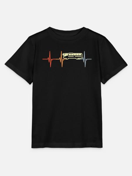 Bus Kardiogramm Retro - Stanley/Stella Kinder T-Shirt MINI CREATOR  - Schwarz
