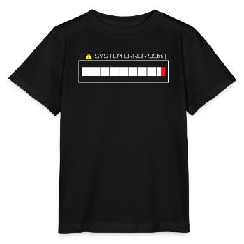 Systemfehler 99% Ladezustand - Stanley/Stella Kinder T-Shirt MINI CREATOR  - Schwarz - Vorne - Mikhail (115cm)