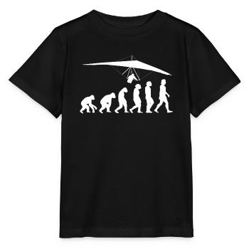 Paragliding Paraglider Evolution of Humans - Stanley/Stella MINI CREATOR Kids’ T-Shirt - black - Front - Mikhail (115cm)
