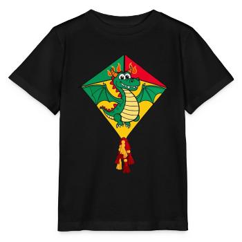 Süßer Flugdrachen - Stanley/Stella Kinder T-Shirt MINI CREATOR  - Schwarz - Vorne - Mikhail (115cm)