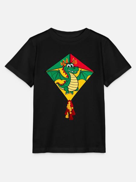 Süßer Flugdrachen - Stanley/Stella Kinder T-Shirt MINI CREATOR - Schwarz