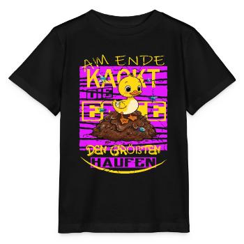 Duck poops ! - Stanley/Stella MINI CREATOR Kids’ T-Shirt - black - Front - Mikhail (115cm)