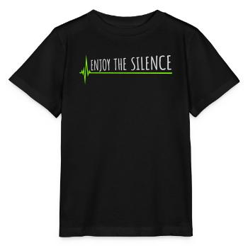 Enjoy The Silence Saying Calm Silence Introvert - Stanley/Stella MINI CREATOR Kids’ T-Shirt - black - Front - Mikhail (115cm)