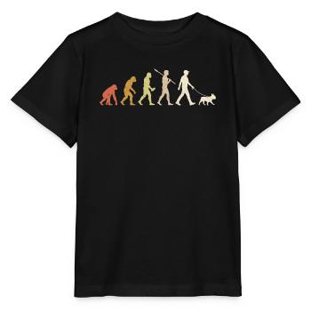 Bouledogue français Evolution Drôle de cadeau Frenchie - T-shirt bio MINI CREATOR Stanley/Stella Enfant - noir - Devant - Mikhail (115cm)