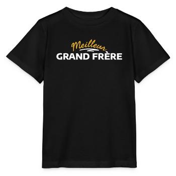 Design Inspiré par la Fraternité Solidaire - T-shirt bio MINI CREATOR Stanley/Stella Enfant - noir - Devant - Mikhail (115cm)