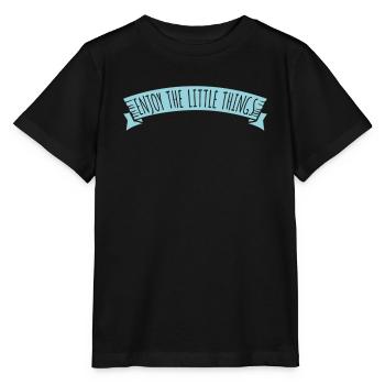 Enjoy The Little Things Gratitude Mindfulness - Stanley/Stella MINI CREATOR Kids’ T-Shirt - black - Front - Mikhail (115cm)