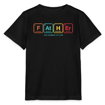 Father Periodic Table Dad Gift - Stanley/Stella MINI CREATOR Kids’ T-Shirt - black - Front - Mikhail (115cm)