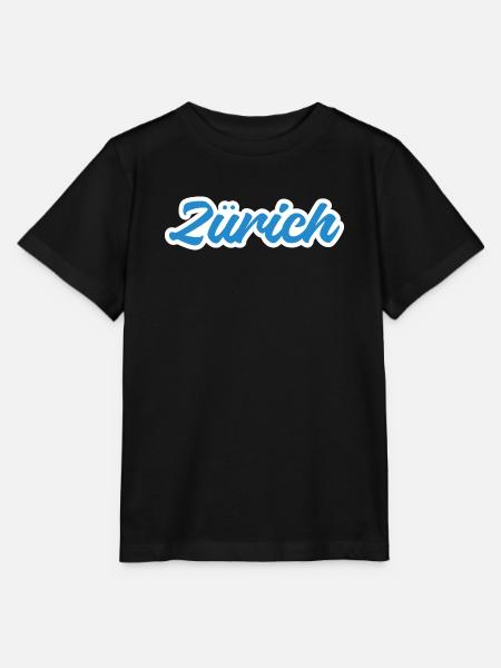 Zürich Script Blau Skyline - Stanley/Stella Kinder T-Shirt MINI CREATOR - Schwarz