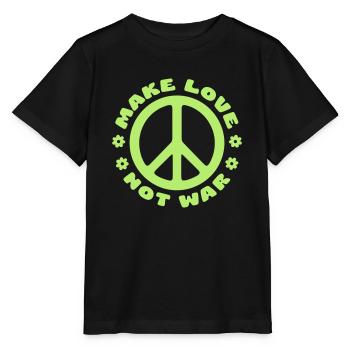 FAITES L’AMOUR, PAS LA GUERRE - T-shirt bio MINI CREATOR Stanley/Stella Enfant - noir - Devant - Mikhail (115cm)