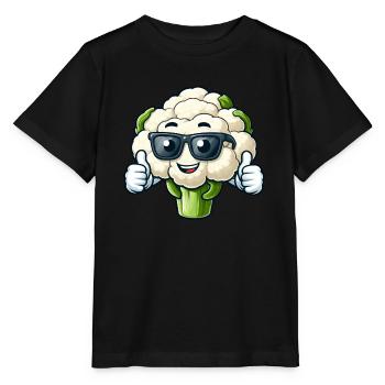 Cool Cauliflower Vegan Thumbs Up Lunettes de soleil - T-shirt bio MINI CREATOR Stanley/Stella Enfant - noir - Devant - Mikhail (115cm)