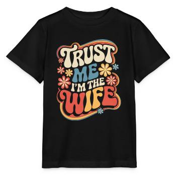 Frau Ehefrau Partnerin Familie Verheiratet - Stanley/Stella Kinder T-Shirt MINI CREATOR  - Schwarz - Vorne - Mikhail (115cm)