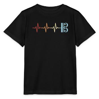 Alto clef, viola, viola, heartbeat - Stanley/Stella MINI CREATOR Kids’ T-Shirt - black - Front - Mikhail (115cm)