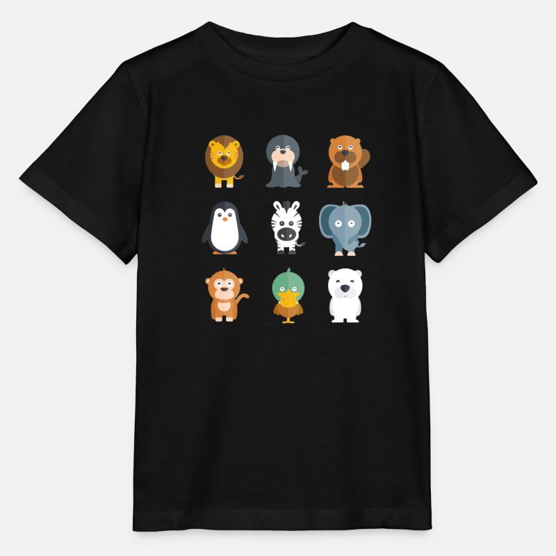 Animaux sauvages - T-shirt bio MINI CREATOR Stanley/Stella Enfant - noir