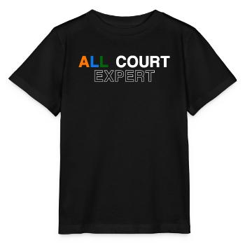 Tennis Shirt All Court Clay Grass Hard Court - Stanley/Stella Kinder T-Shirt MINI CREATOR  - Schwarz - Vorne - Mikhail (115cm)