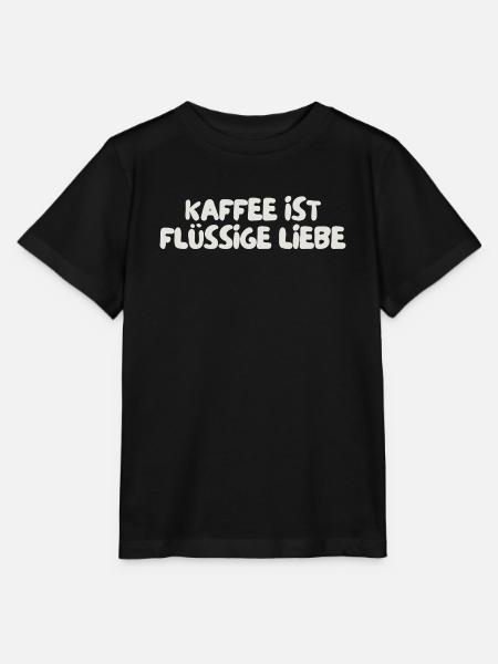 Kaffee ist flüssige Liebe - Stanley/Stella Kinder T-Shirt MINI CREATOR - Schwarz