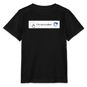 Ich bin kein Roboter - Stanley/Stella Kinder T-Shirt MINI CREATOR  - Schwarz - Vorne - Mikhail (115cm)