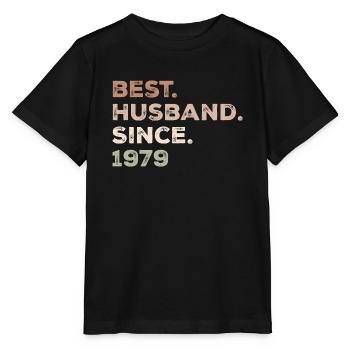 Bester Ehemann seit 1979 Jubiläumsgeschenk - Stanley/Stella Kinder T-Shirt MINI CREATOR  - Schwarz - Vorne - Mikhail (115cm)