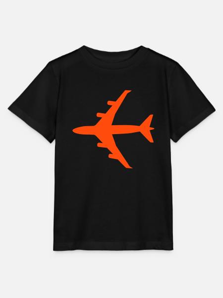 Flugzeug - Stanley/Stella Kinder T-Shirt MINI CREATOR - Schwarz
