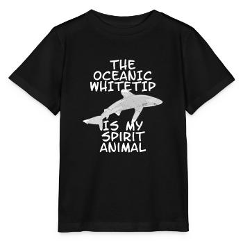 Requin d’eau profonde à pointe blanche - T-shirt bio MINI CREATOR Stanley/Stella Enfant - noir - Devant - Mikhail (115cm)